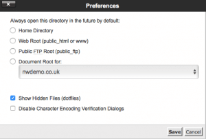 file manager settings